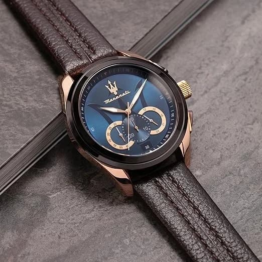 Montre Maserati R8871612024 homme détail cadran bleu
