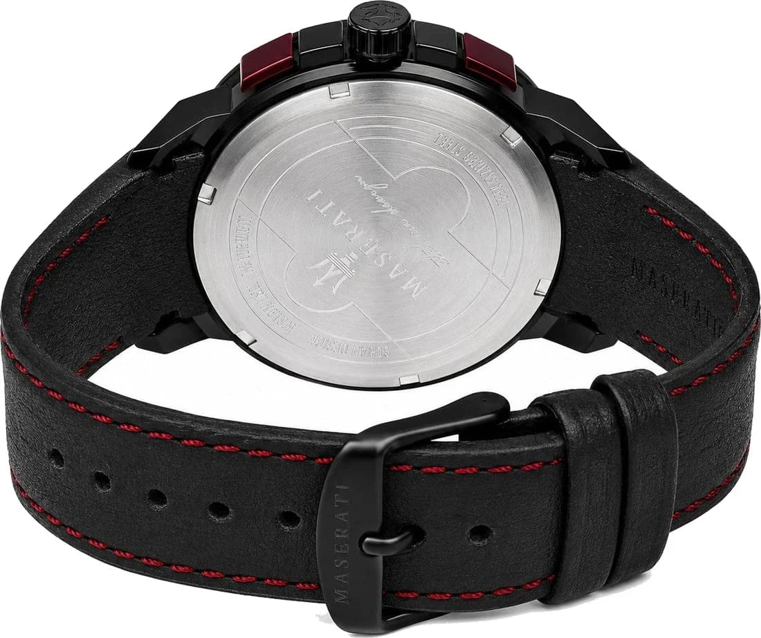 Montre Maserati R8871619003 homme détail cadran noir