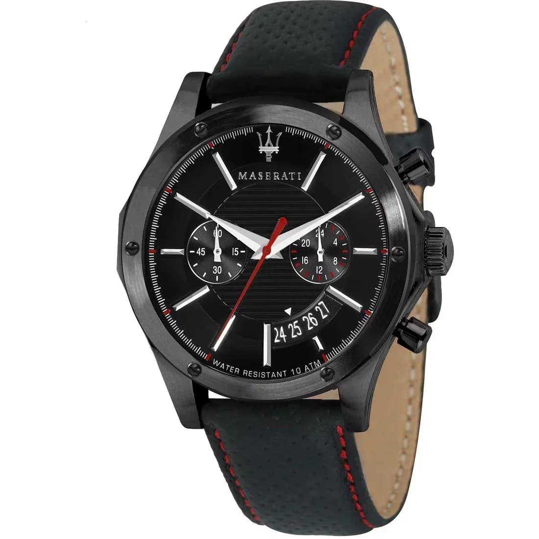 Montre Maserati R8871627004 homme cadran noir bracelet cuir