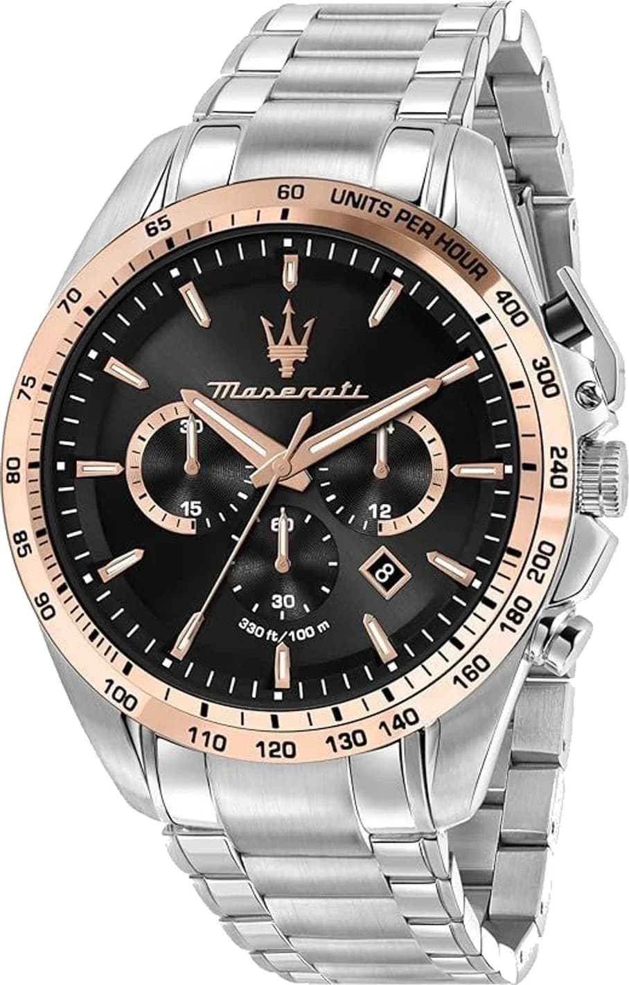 Montre Maserati R8873612047 homme cadran noir bracelet acier