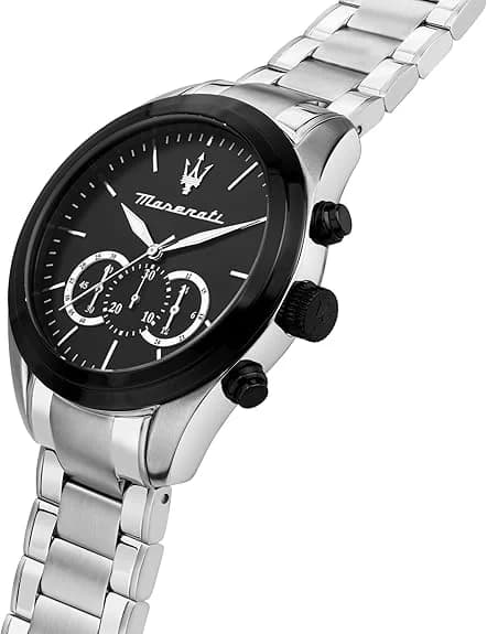 Montre Maserati Traguardo R8873612062 homme grise, acier inoxydable 45mm, quartz 10 ATM vue 2