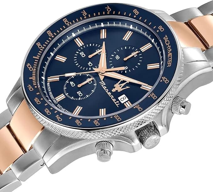 Montre Maserati R8873640012 homme détail cadran bleu