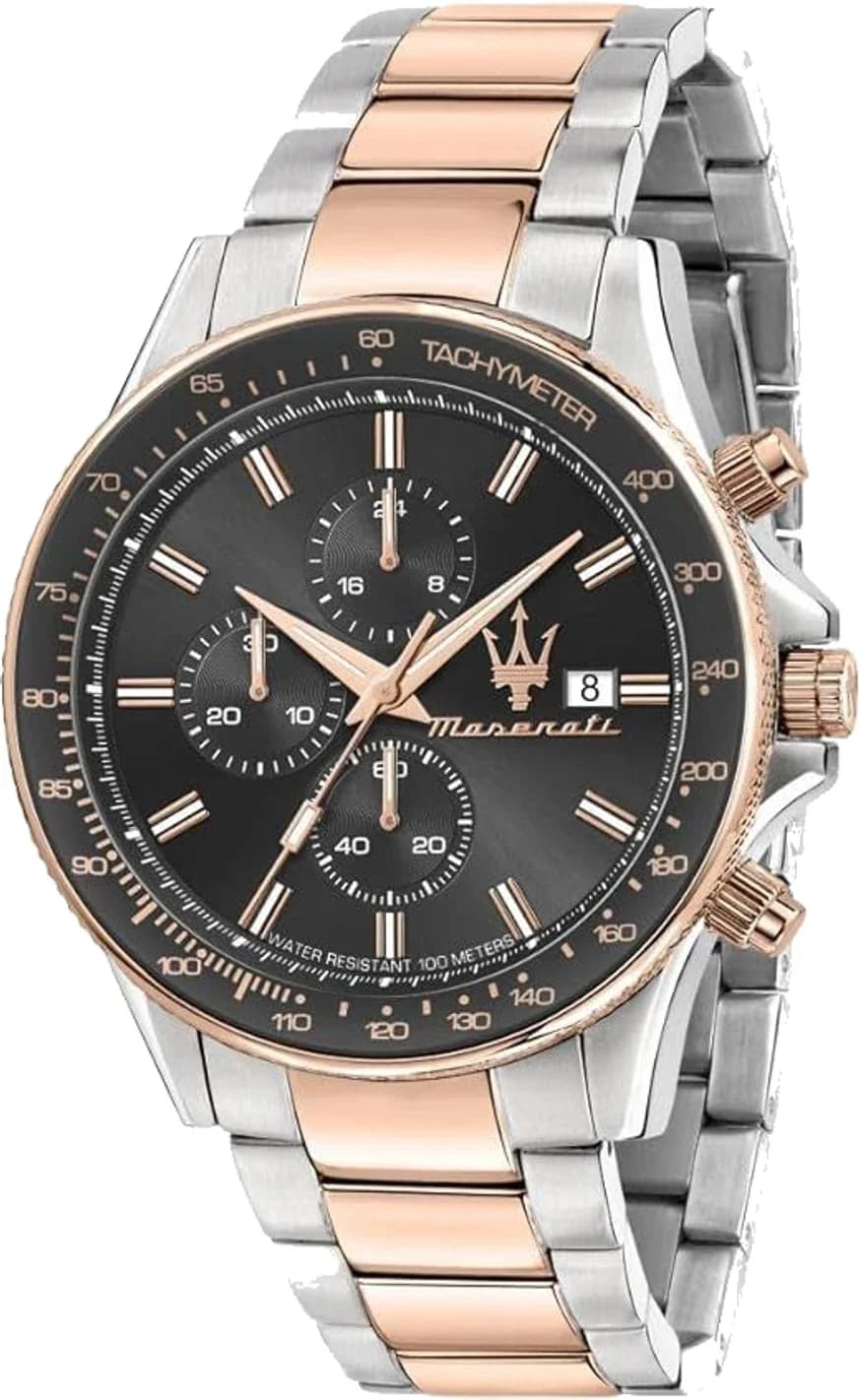 Montre Maserati R8873640014 homme cadran marron bracelet acier