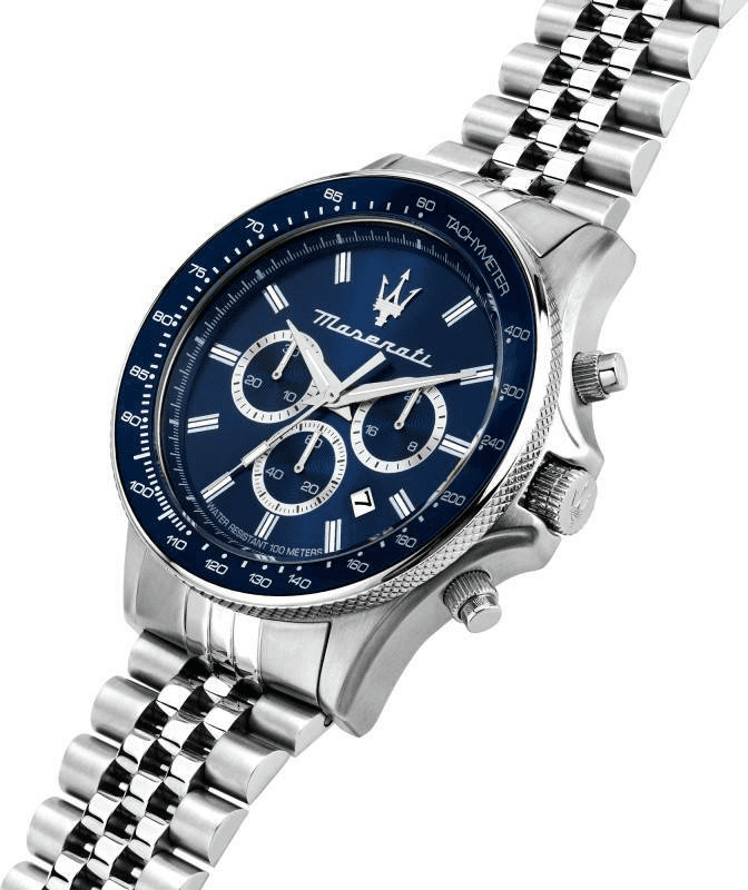 Montre Homme Maserati R8873640025 Sfida Acier Argenté et Cadran Bleu vue 2