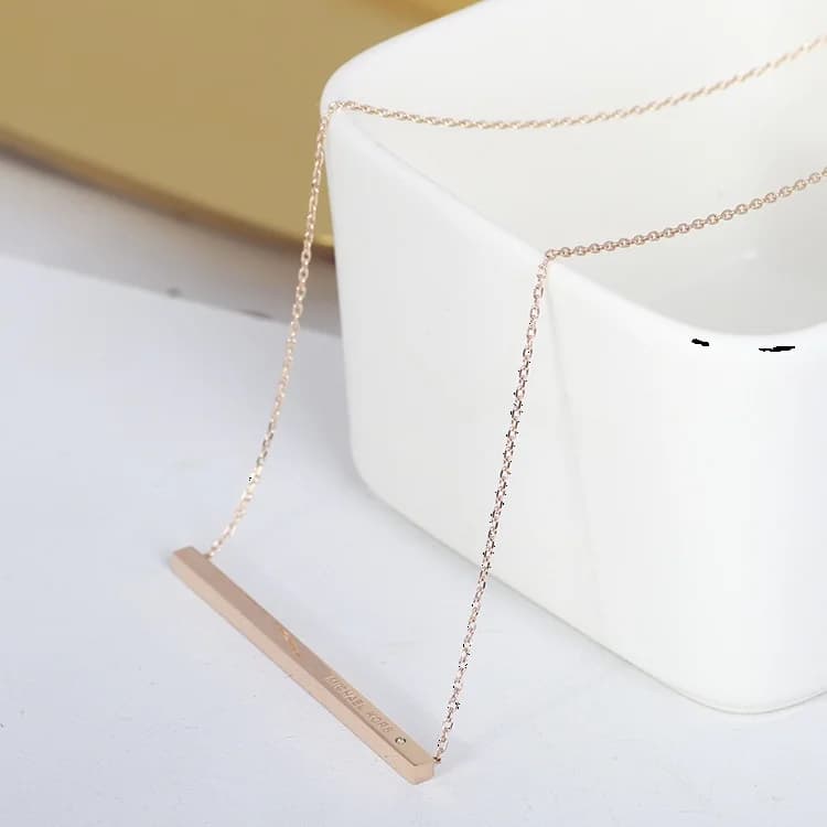 Collier Femme Michael Kors Réf. 106733 en acier inoxydable or rose vue 2