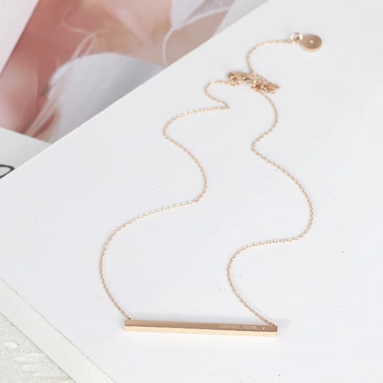 Collier Femme Michael Kors Réf. 106733 en acier inoxydable or rose vue 3