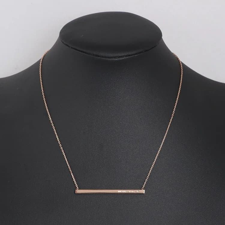 Collier Femme Michael Kors Réf. 106733 en acier inoxydable or rose vue 5