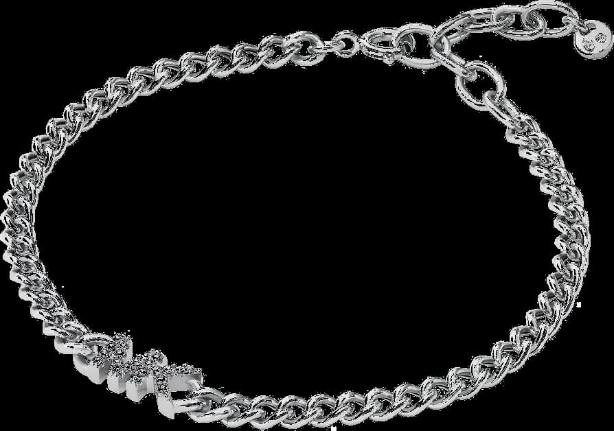 Bracelet femme Michael Kors MKC1601AN040 en argent 925 à maillons avec logo MK cristallisé