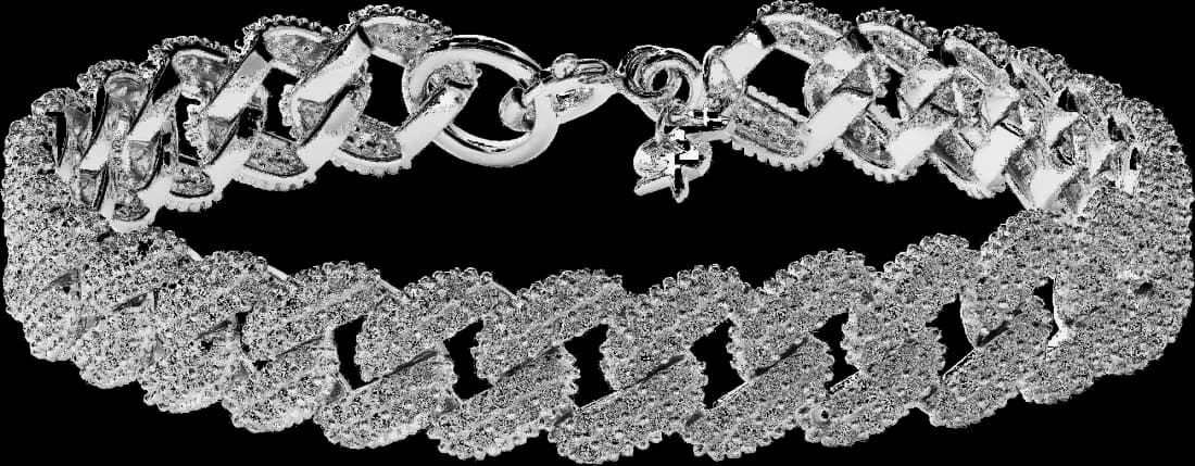 Bracelet Michael Kors MKC1427AN040 en argent 925 à maillons gourmette pavé de zircons pour femme