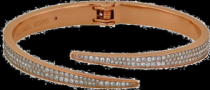 Bracelet Michael Kors MKJ3511791 en acier or rose pour femme avec strass