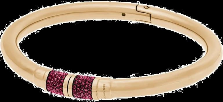 Bracelet Michael Kors MKJ5091710 en acier doré avec strass rouges pour femme