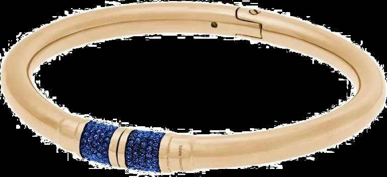 Bracelet Michael Kors MKJ5092710 en acier doré, perles et strass bleus pour femme