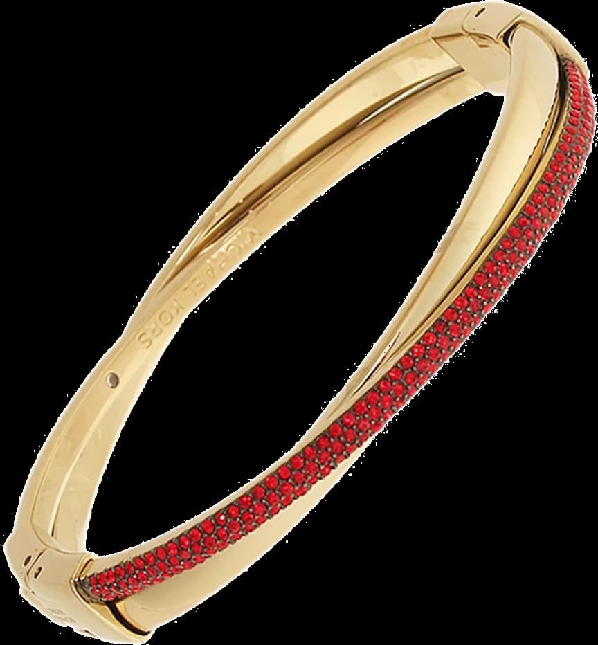 Bracelet Michael Kors MKJ6123710 en acier or et rouge pour femme vue 2