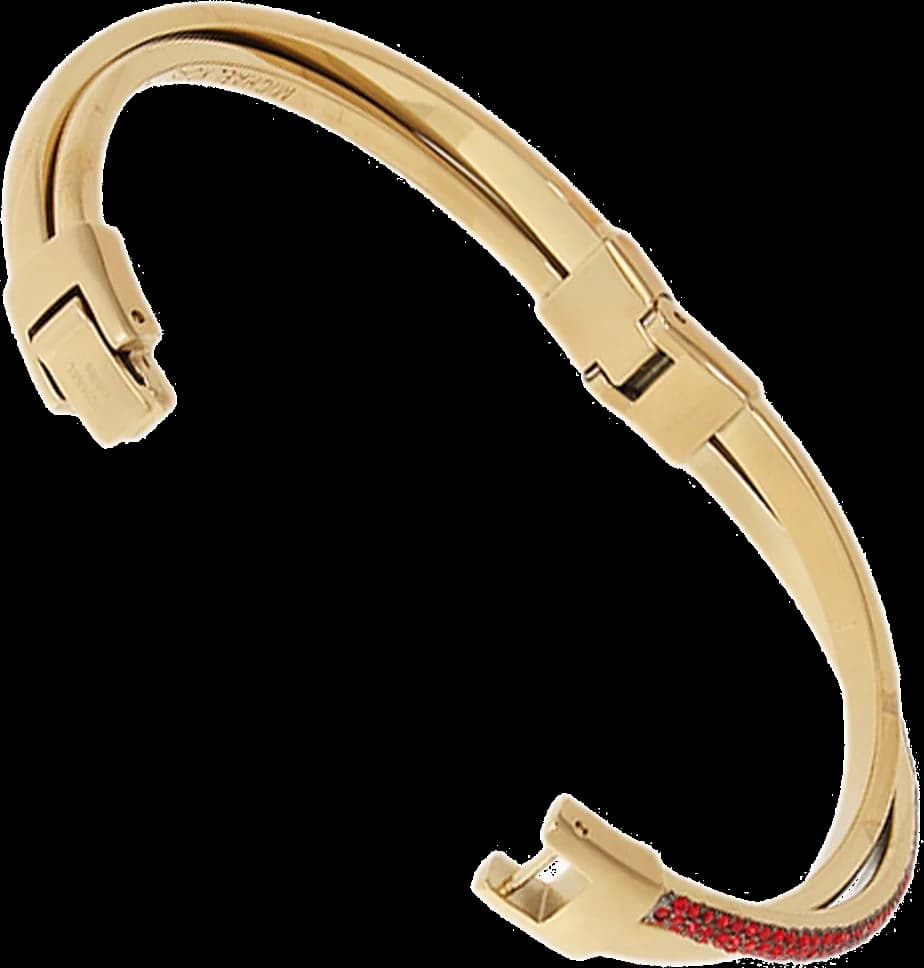 Bracelet Michael Kors MKJ6123710 en acier or et rouge pour femme vue 3