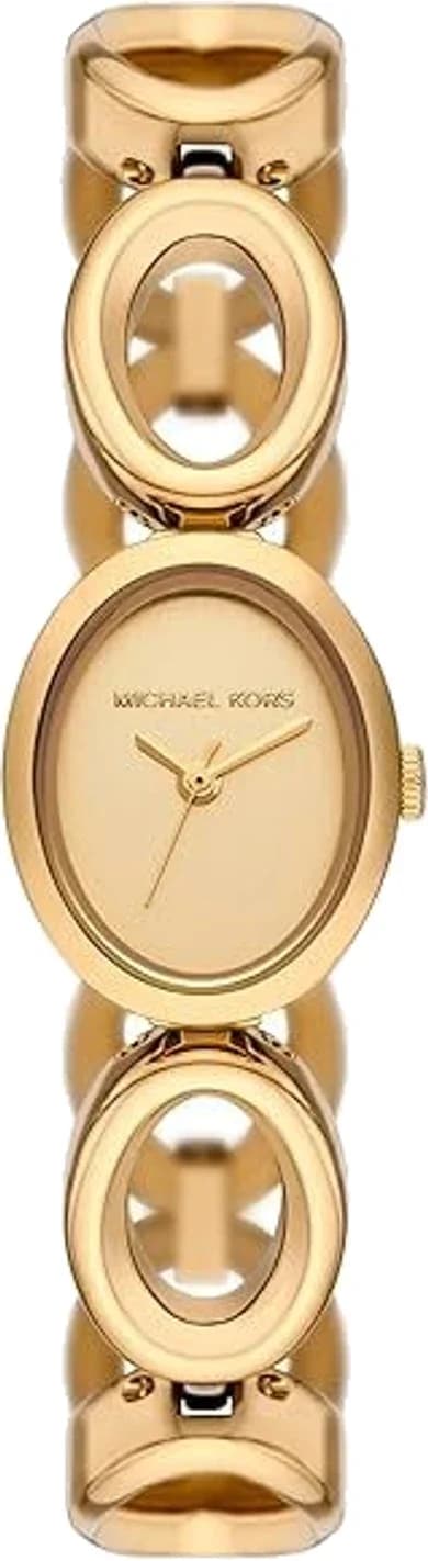 Garde-temps Michael Kors MK4957 pour femme, cadran doré rehaussé d'un bracelet acier