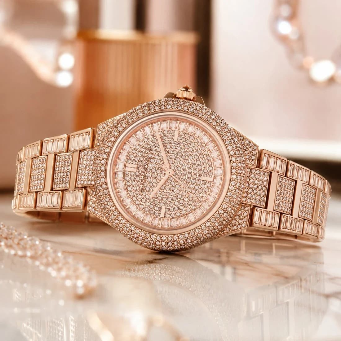 Montre Michael Kors MK5862 femme verso boîtier or rose