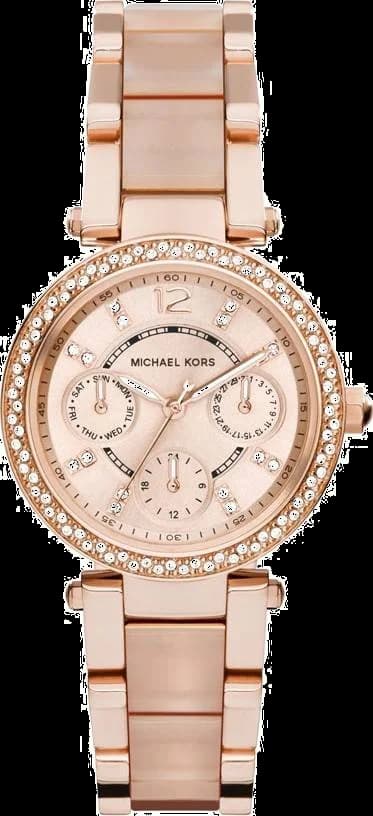 Montre Femme Michael Kors MK6110 Parker en Acier Or Rose à Bracelet Maillons