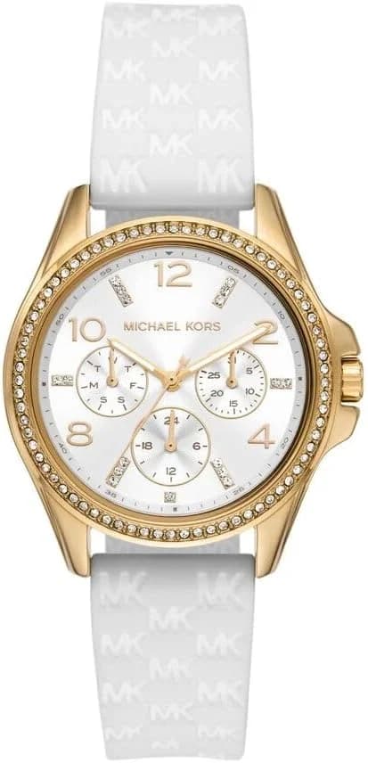 Montre Michael Kors MK7372 femme cadran blanc bracelet silicone