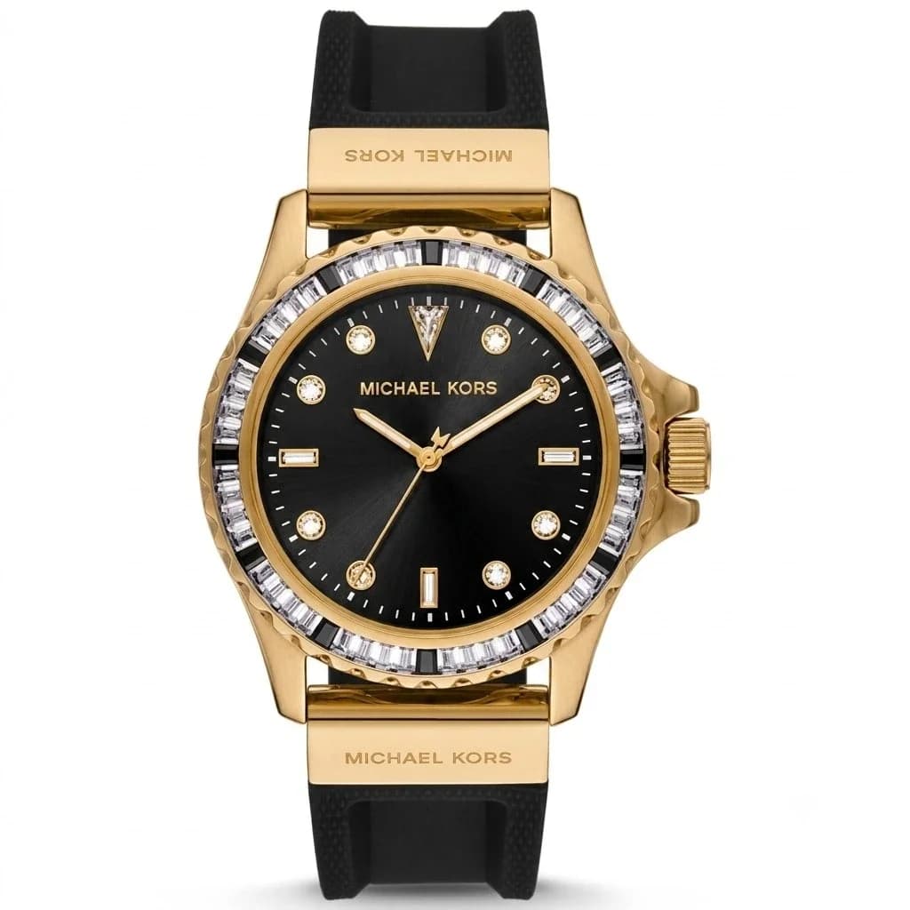 Montre Michael Kors MK7440 femme cadran noir bracelet silicone