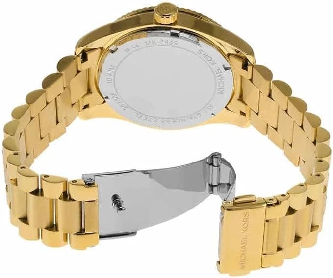 Zoom sur le cadran vert du Michael Kors MK7449