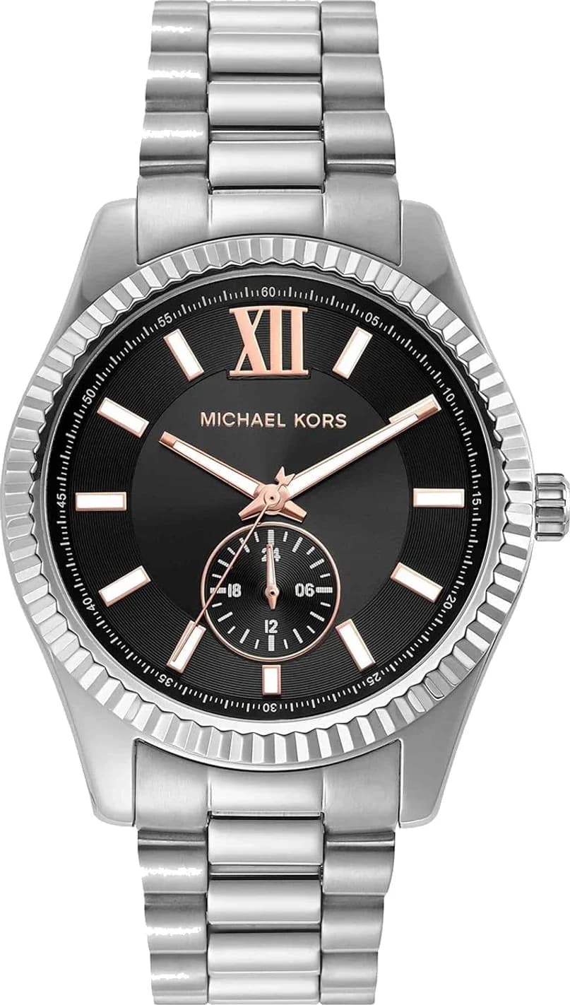 Montre Michael Kors MK8946 homme cadran noir bracelet acier