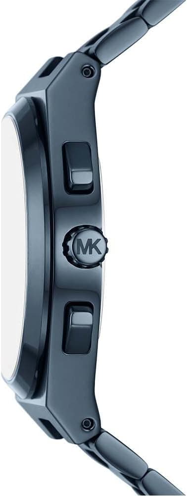 Attache bracelet Michael Kors MK9147 en acier inoxydable bicolore or rose et argent, fermoir déployant double sécurité