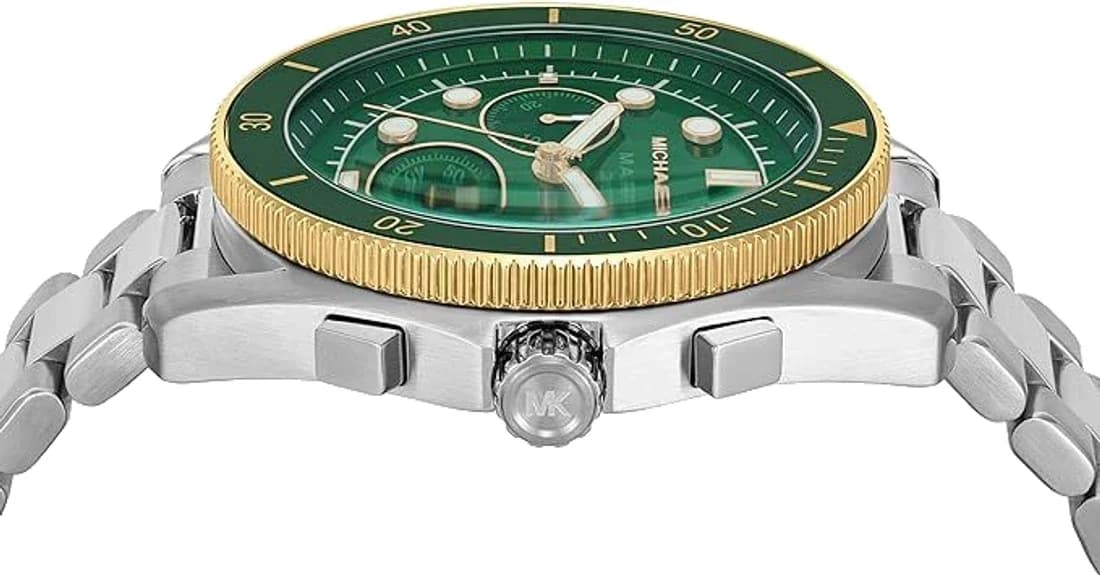 Zoom sur le cadran vert du Michael Kors MK9215
