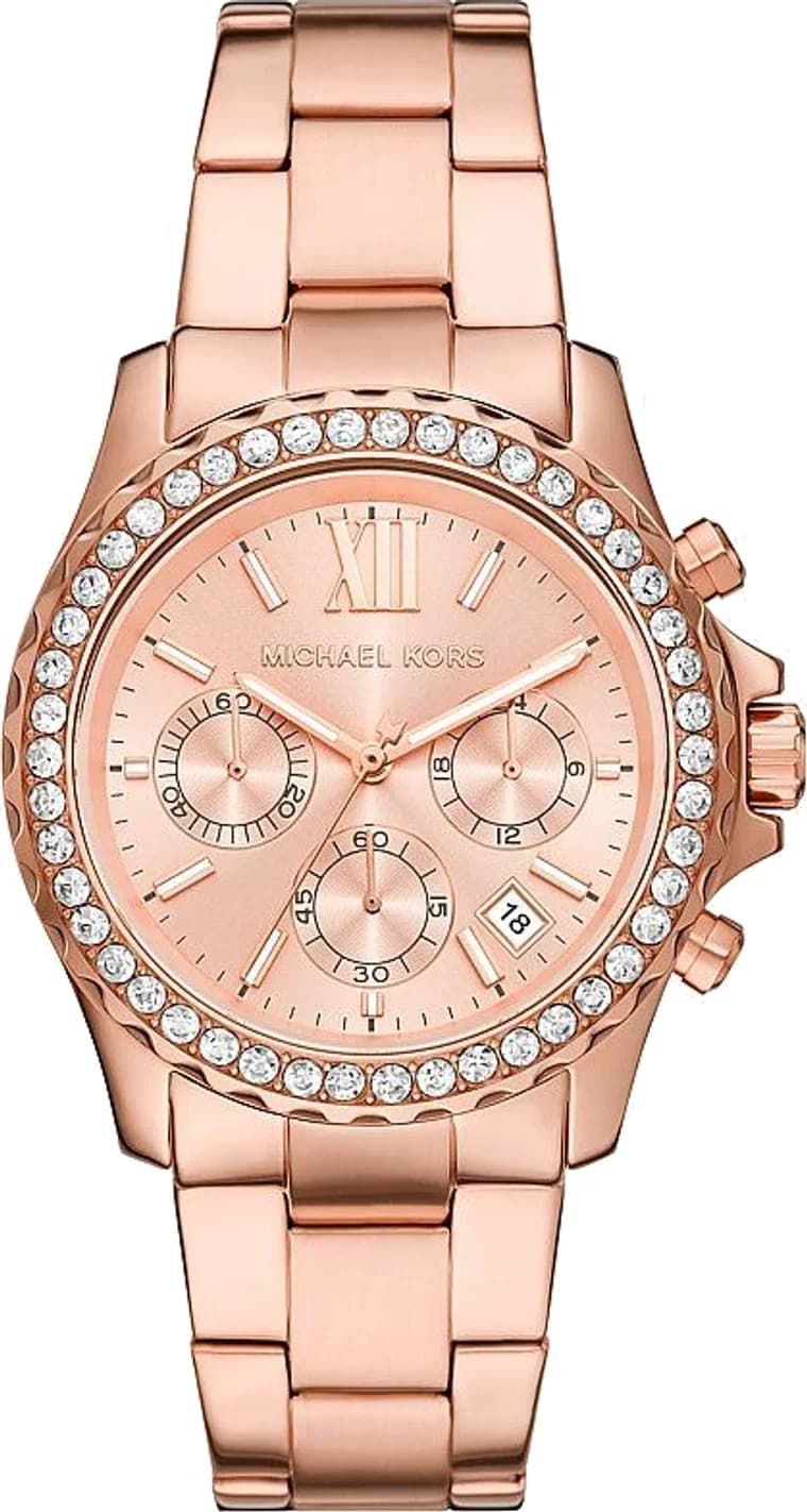 Montre Michael Kors MKO1131 femme cadran or rose bracelet acier