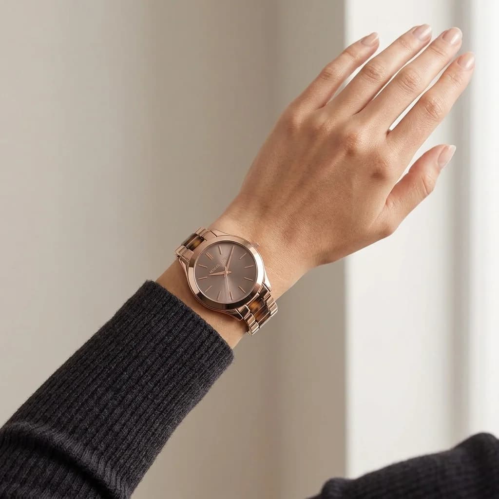 Montre Femme Michael Kors MK4301 Runway - Boîtier et Cadran Or Rose 42mm vue 3
