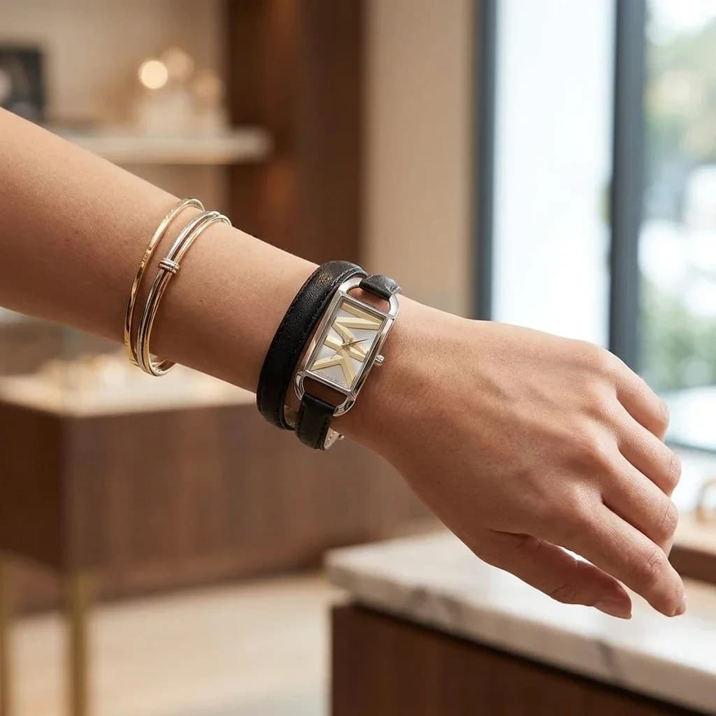 Montre Michael Kors MK4722 femme détail bracelet cuir