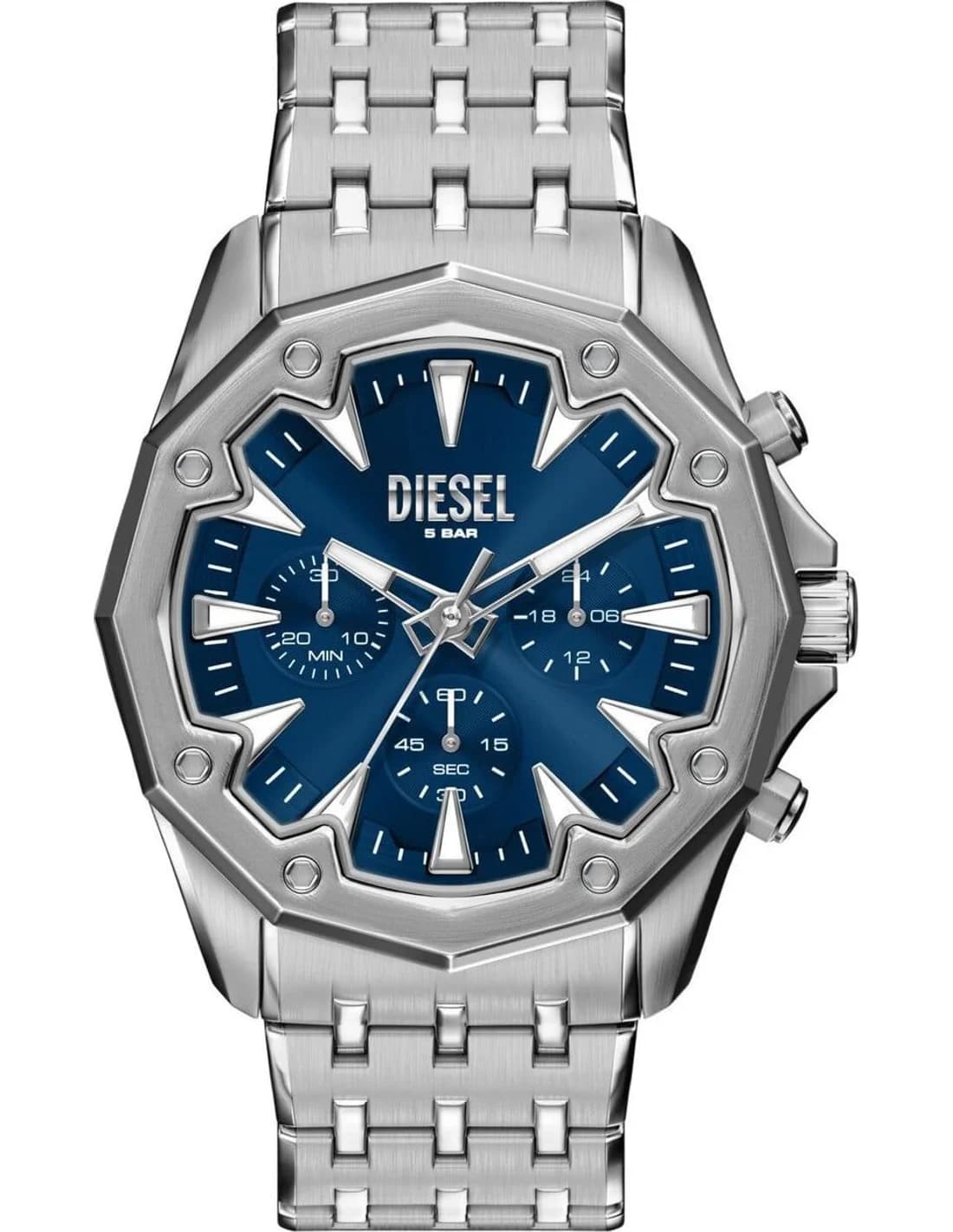 Montre Diesel DZ4706 homme cadran bleu bracelet acier
