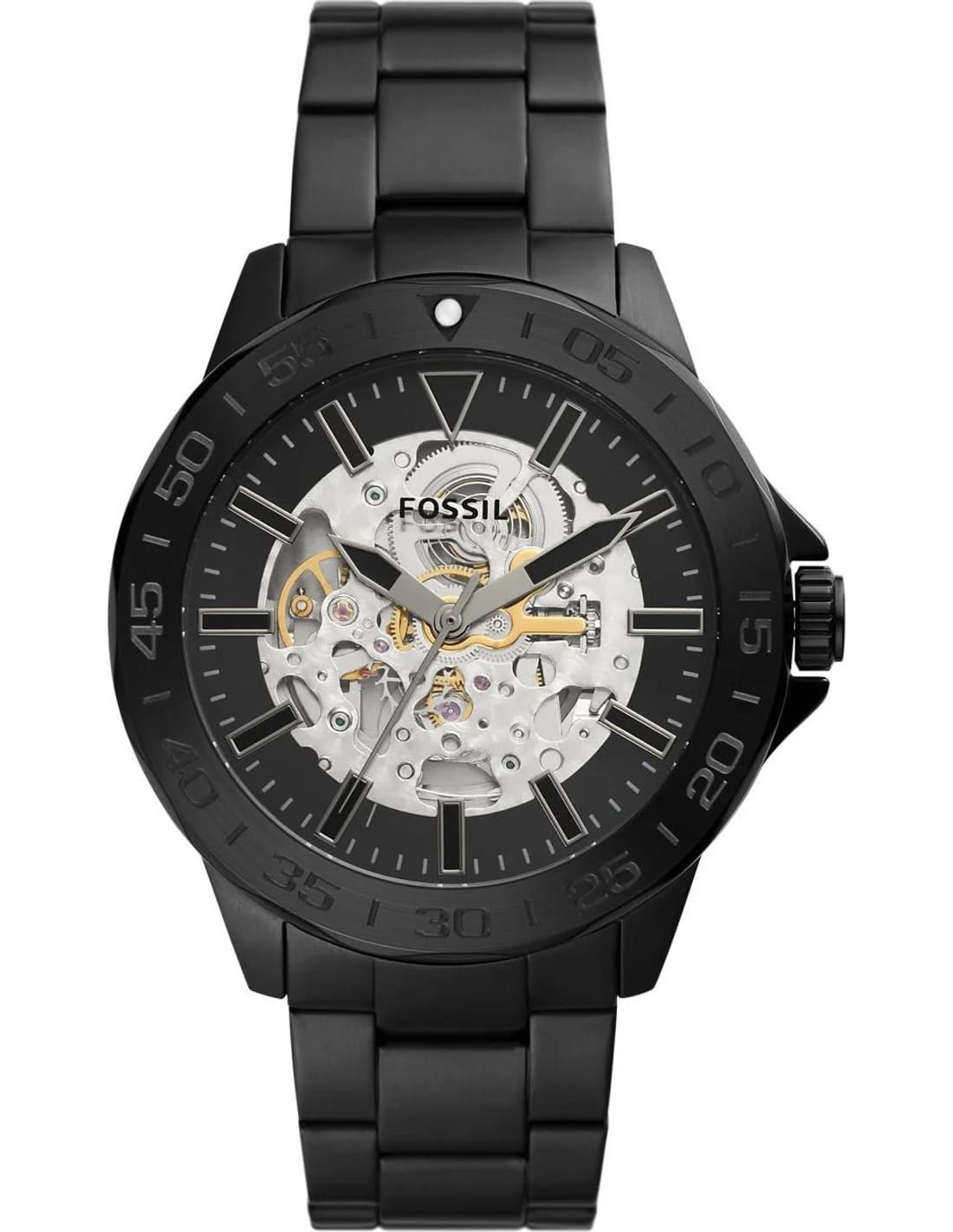 Montre Fossil BQ2679 homme cadran noir bracelet acier