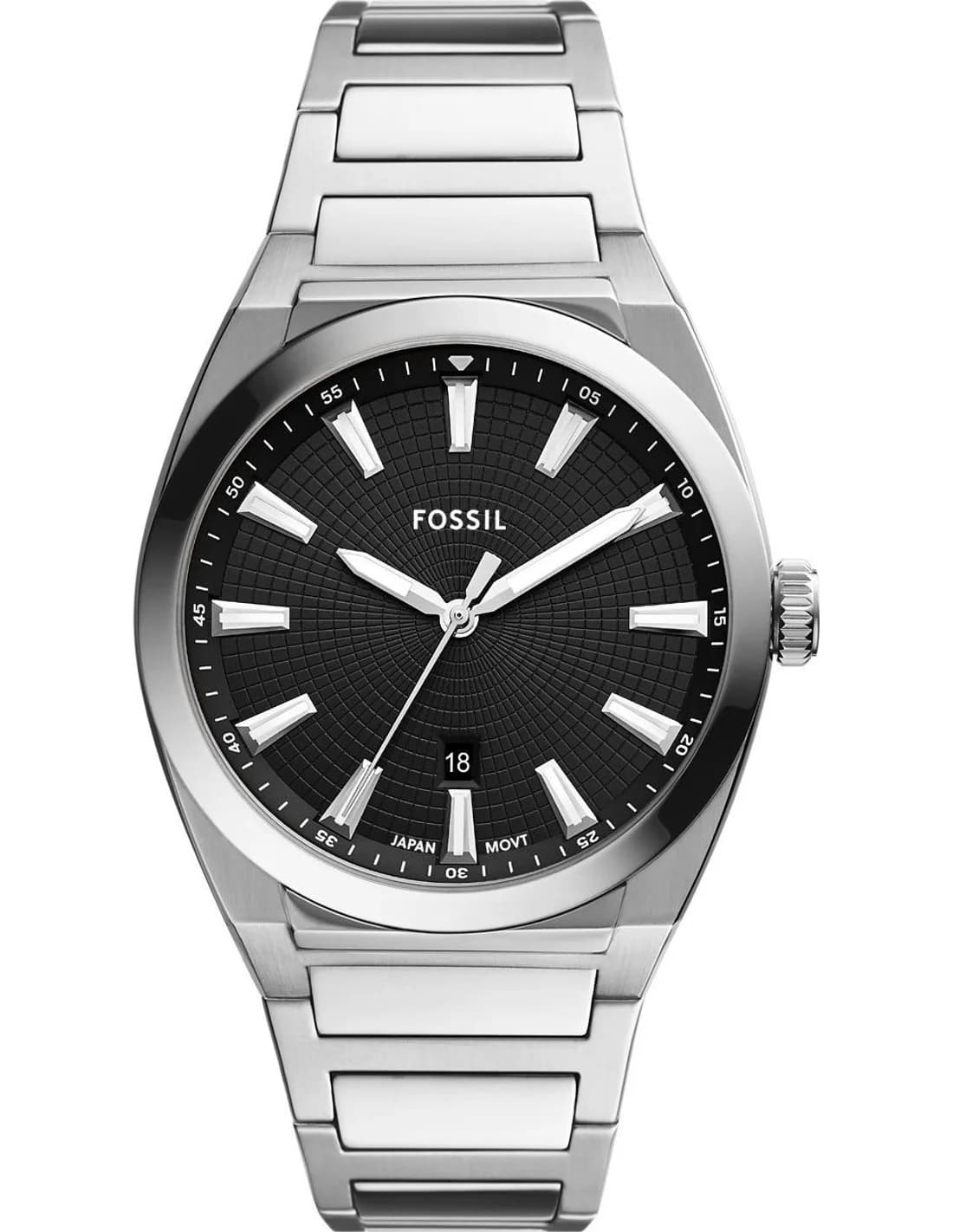 Montre Fossil FS5821 homme cadran noir bracelet acier