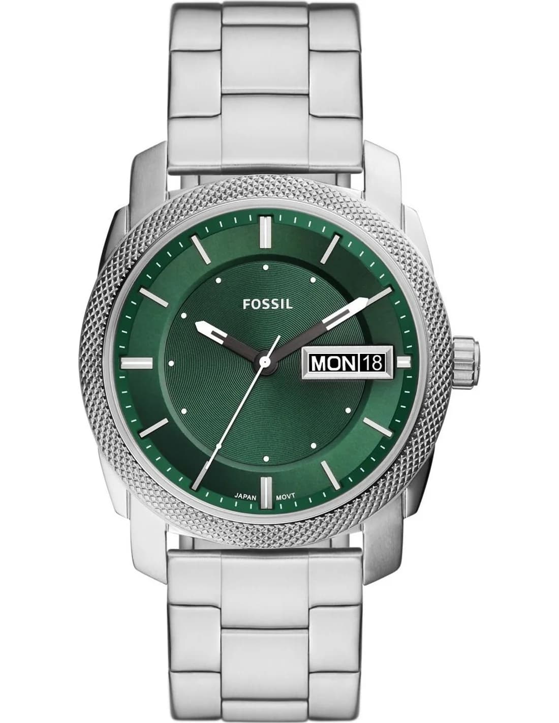 Montre Fossil FS5899 homme cadran vert bracelet acier