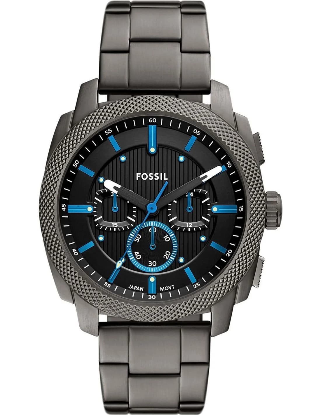 Montre Fossil FS6098 homme cadran noir bracelet acier