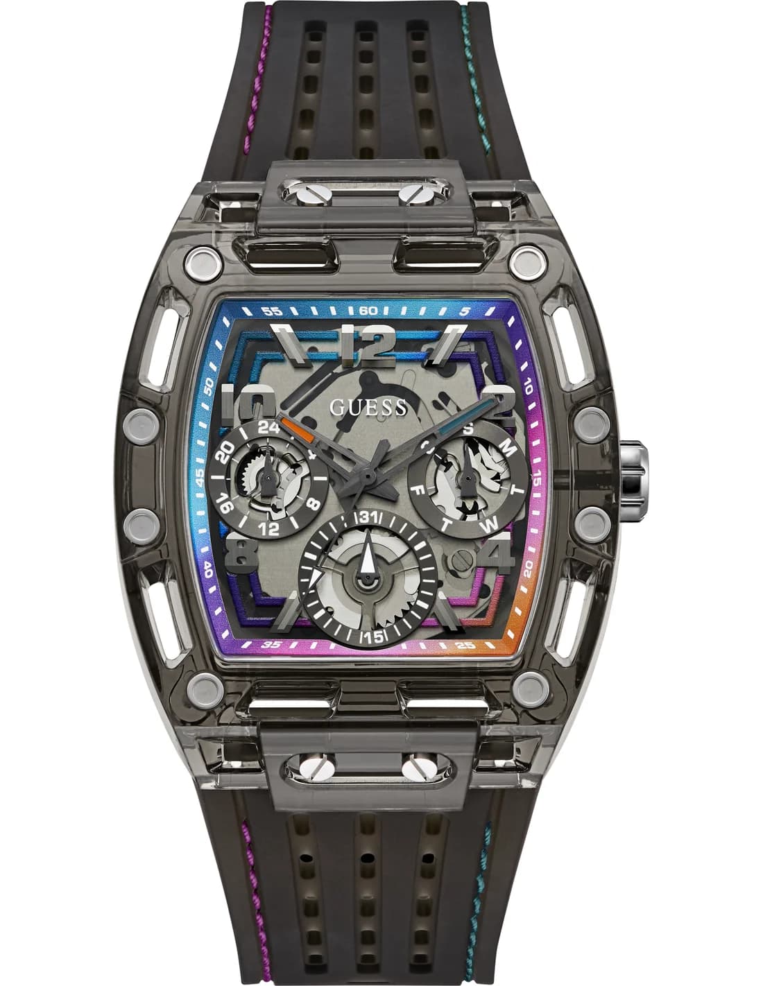 Montre Guess GW0499G14 homme cadran noir bracelet silicone