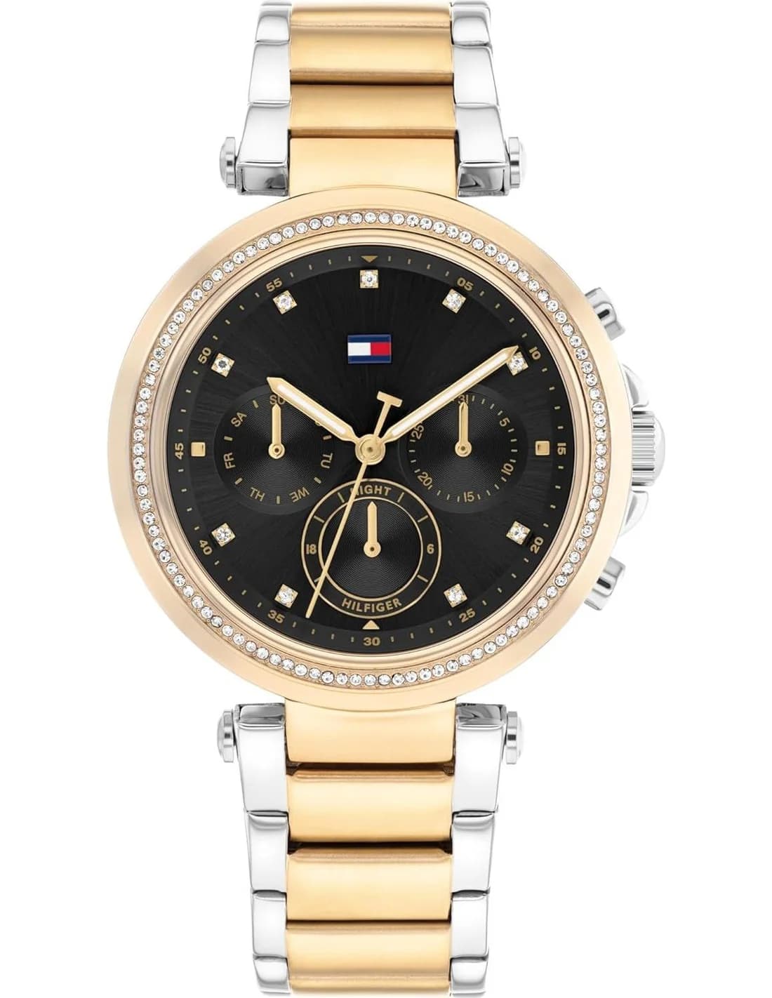 Montre Tommy Hilfiger 1782702 femme cadran noir bracelet acier