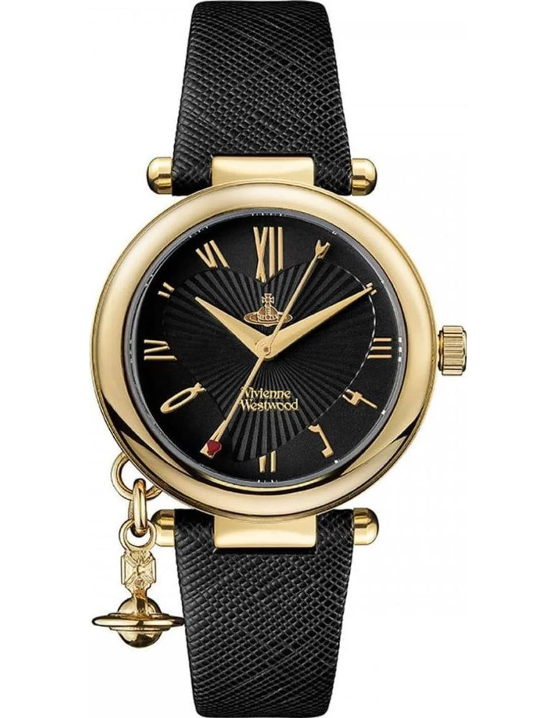 Montre Vivienne Westwood VV006GDBLK femme cadran noir bracelet cuir