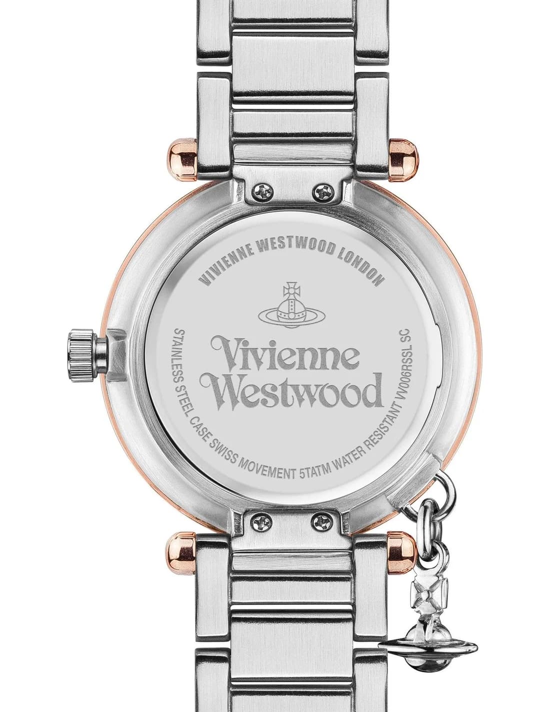 Montre Vivienne Westwood VV006RSSL femme détail cadran argent