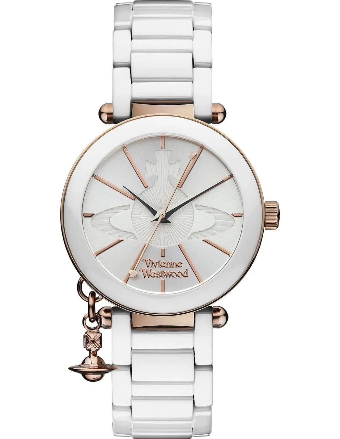 Montre Vivienne Westwood VV067RSWH femme cadran argent bracelet céramique