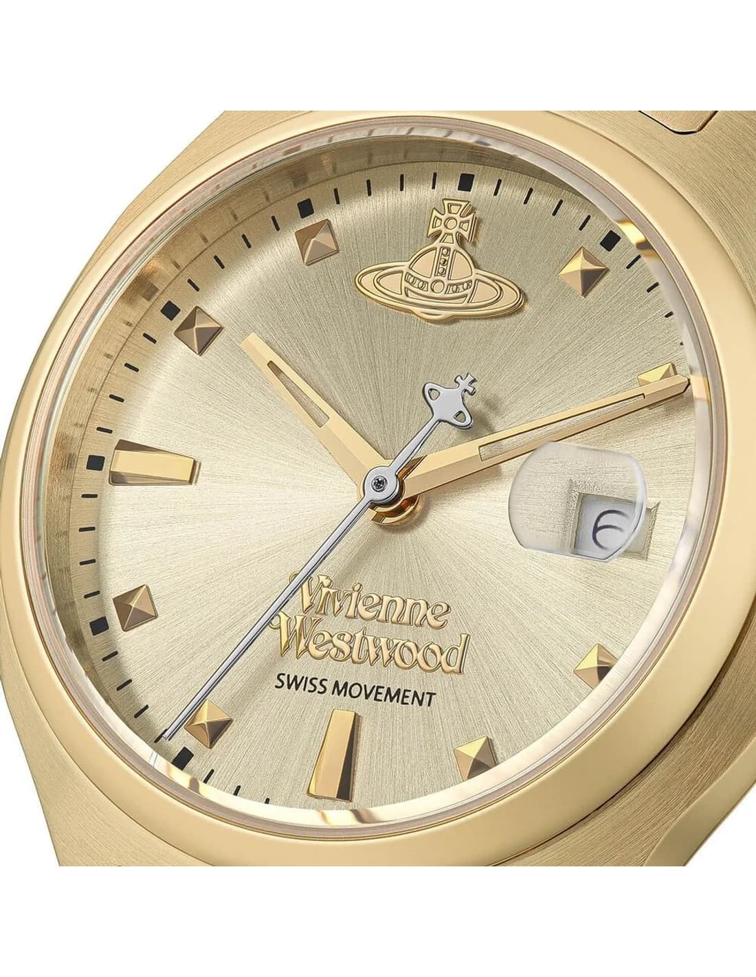 Montre Vivienne Westwood VV311CPGD femme détail cadran or