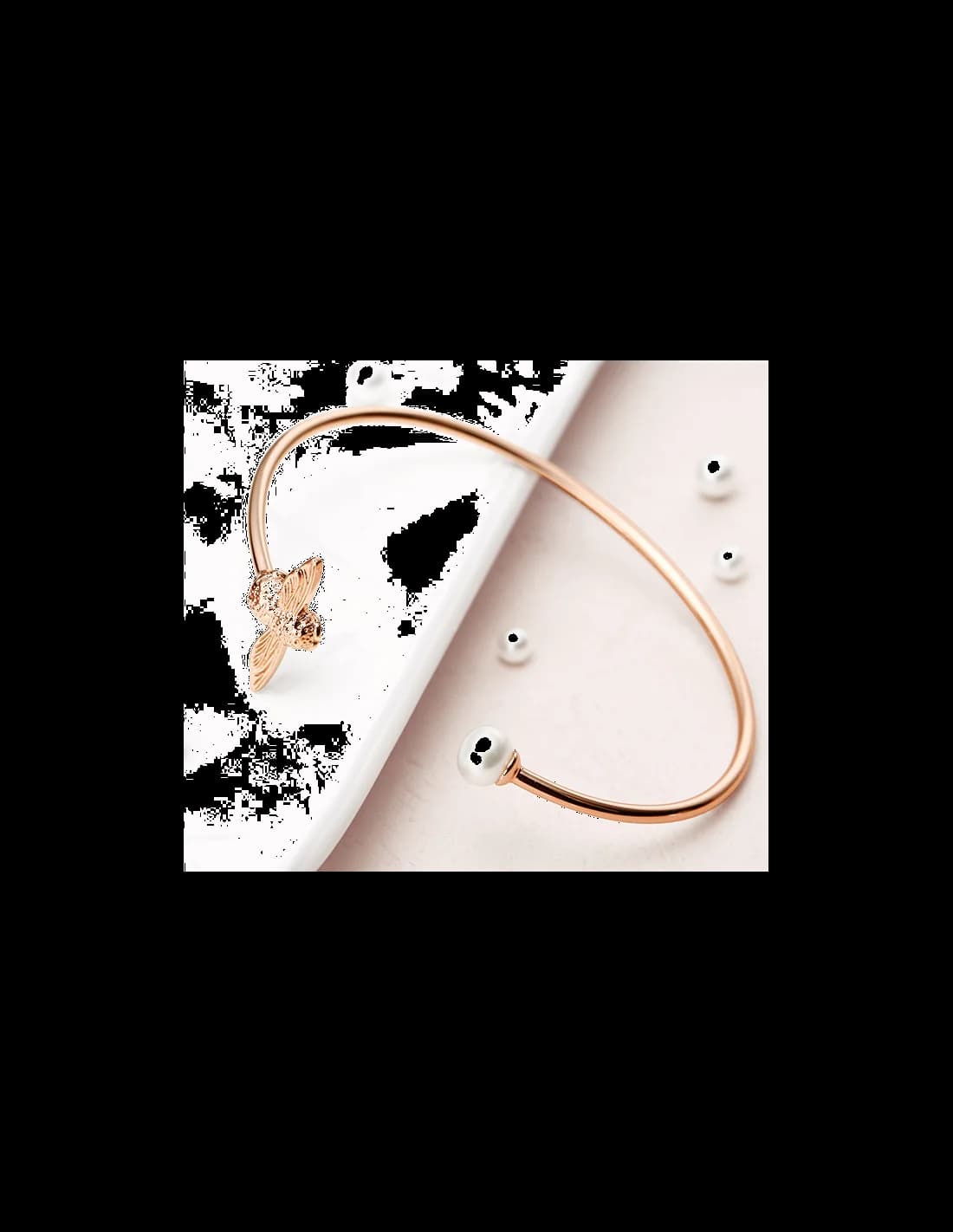Bracelet Olivia Burton OBJ16AMB37 en acier or rose, motif Abeille 3D, pour femme vue 2
