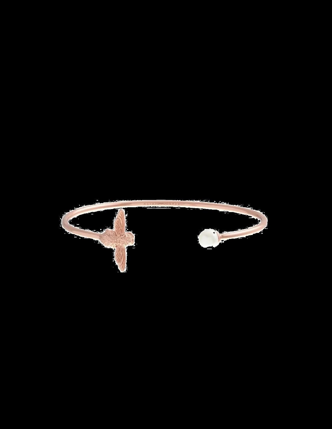 Bracelet Olivia Burton OBJ16AMB37 en acier or rose, motif Abeille 3D, pour femme