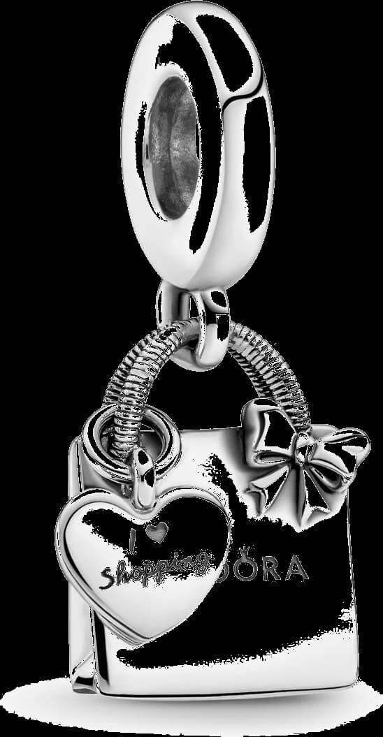 Pandora Moments - Charm Pendentif Argent 925 en forme de Sac Shopping - Réf. 799536C00