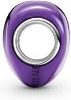 Charm Pandora en argent 925 Cœur Violet Métallisé pour femme - Réf. 799291C01 vue 2