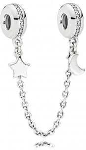 Charm Pandora Chaîne de Confort Demi-Lune et Étoile en Argent 925 - Réf. 797512CZ-05 - Pour Femme vue 2