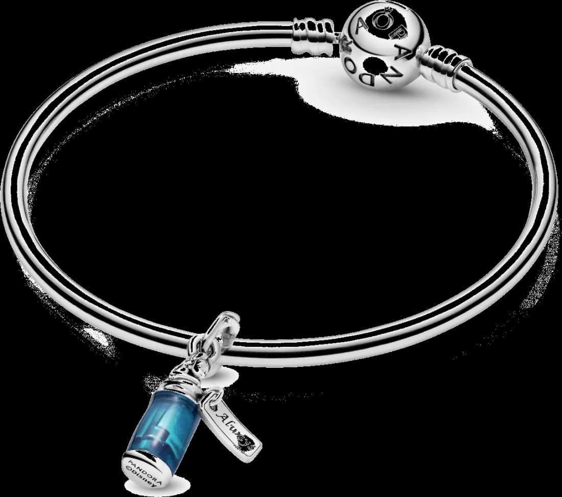 Pandora Charm Pendant Argent 925 Bleu Disney Alice au Pays des Merveilles Bois-Moi Réf. 799334C01 vue 3