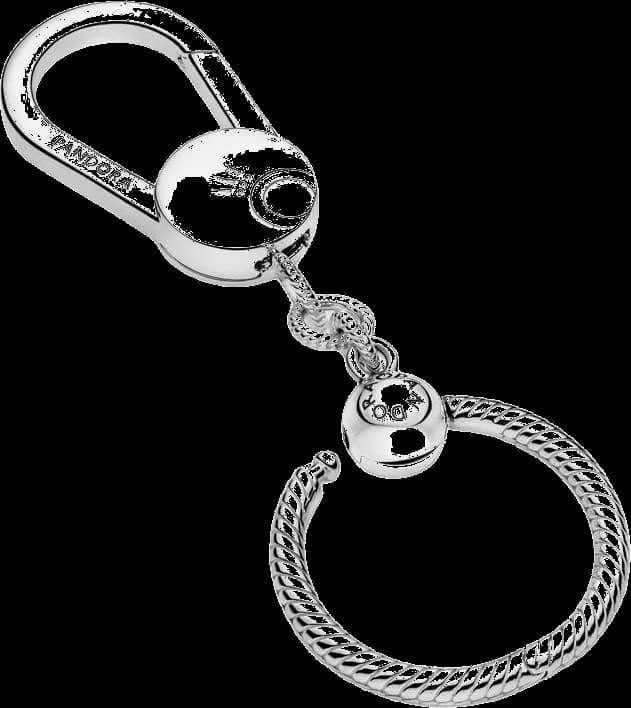 Porte-charms pour sac en argent 925 Pandora, forme cœur - Réf. 399567C00