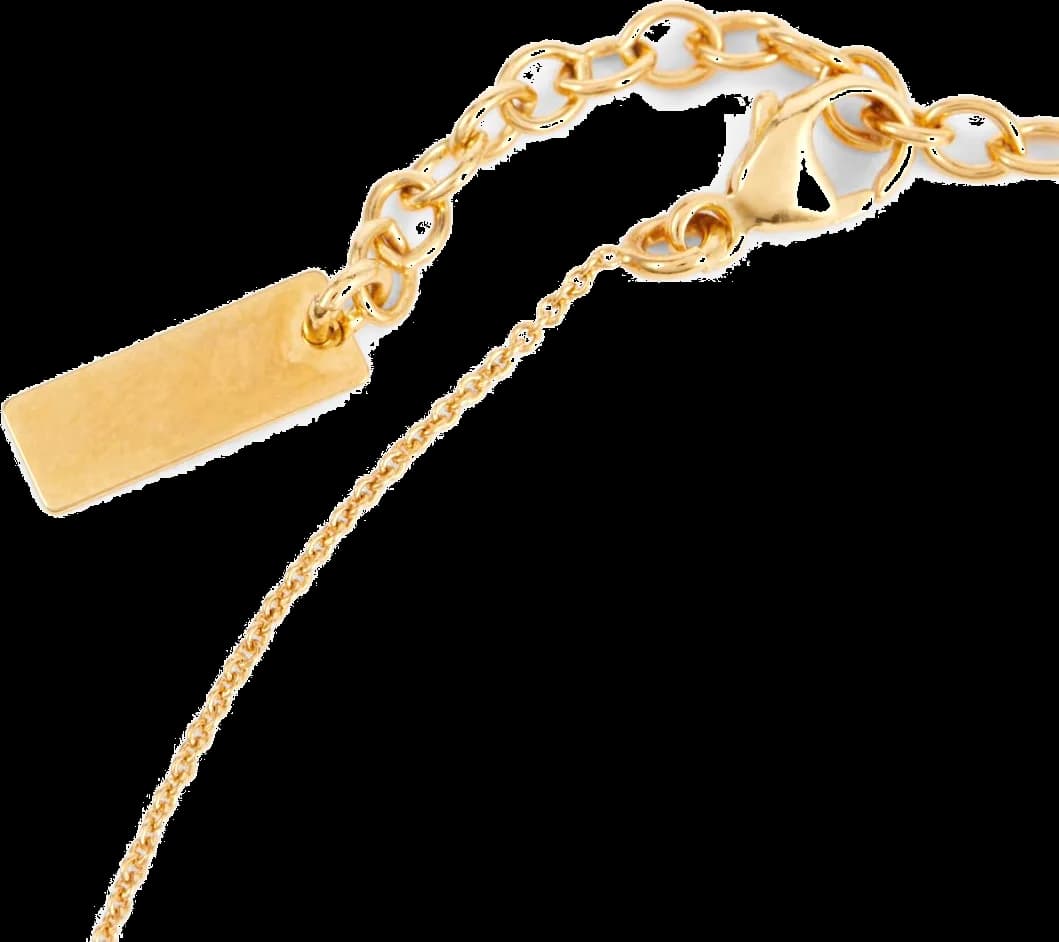Collier Saint Laurent pour femme, référence 809459361, en laiton doré avec pendentif cœur vue 2