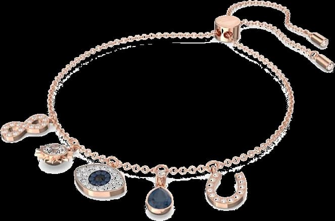 Bracelet Swarovski 5497668 Symbolic à breloques en métal or rose pour femme